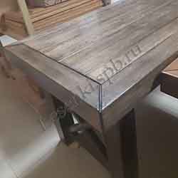 Фотография деревянного стола для терассы из массива дуба